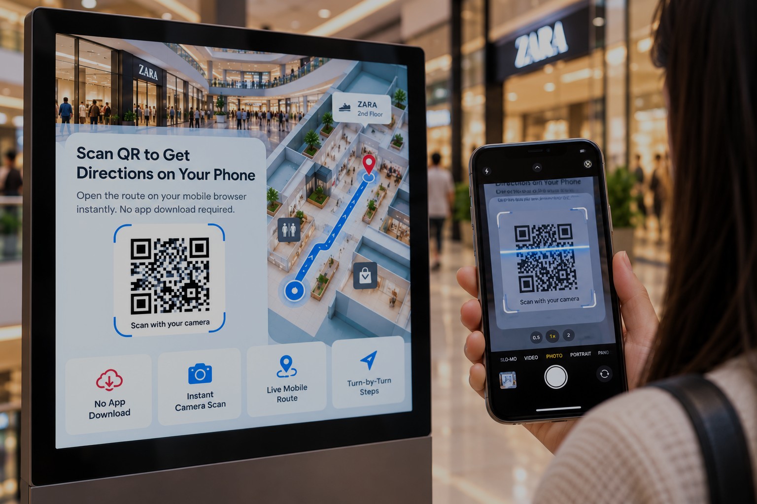 Instant QR Mobile Route Handover