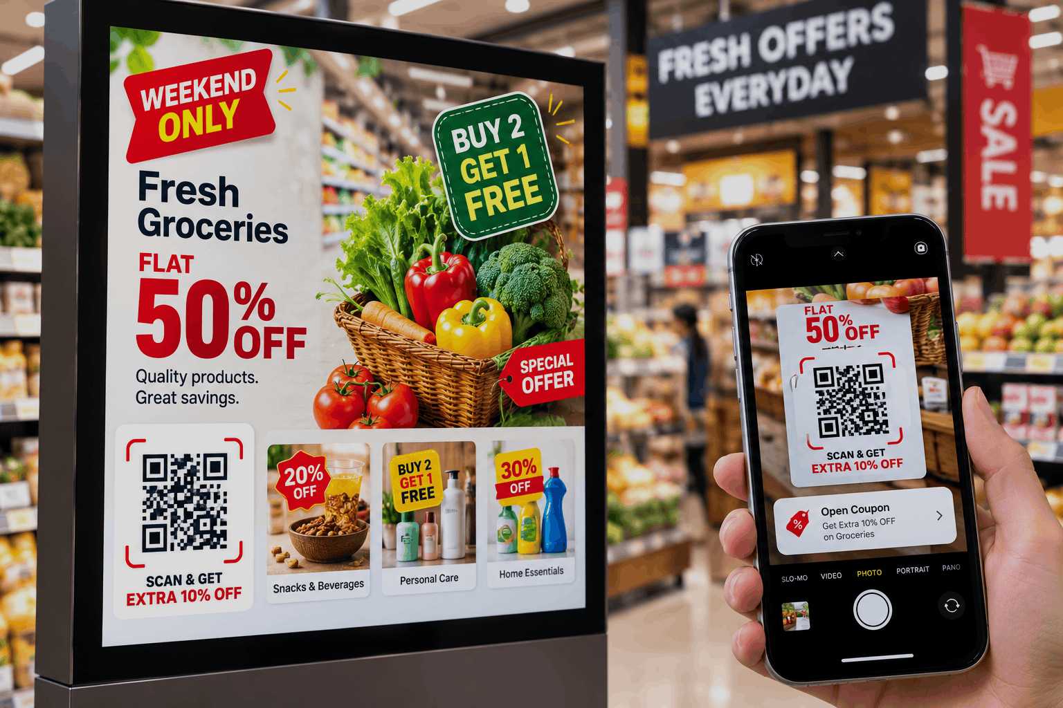 Dynamic Offer Badges & QR Coupons